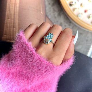 Khomsa Enamel Ring