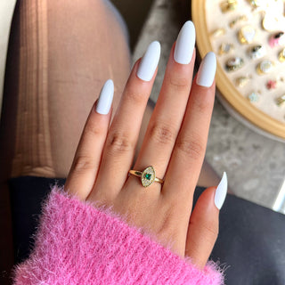 Studded Eye Ring