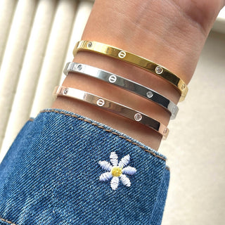 Studded Locked-In Cuff Bracelet (Small)