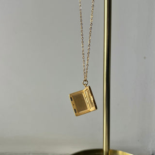 Open Book Necklace