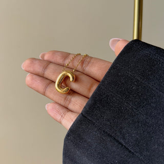 Bubble Initial Necklace