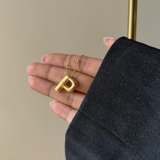 Bubble Initial Necklace