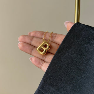 Bubble Initial Necklace