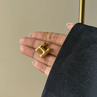 Bubble Initial Necklace
