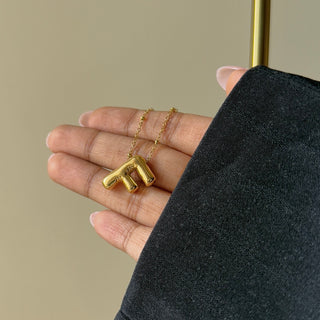 Bubble Initial Necklace