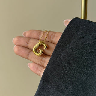 Bubble Initial Necklace