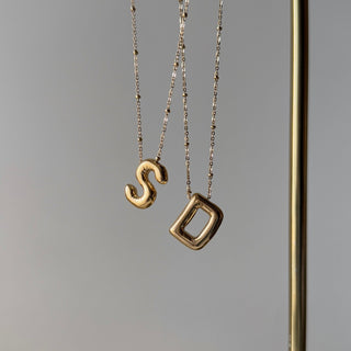 Bubble Initial Necklace