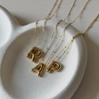 Bubble Initial Necklace