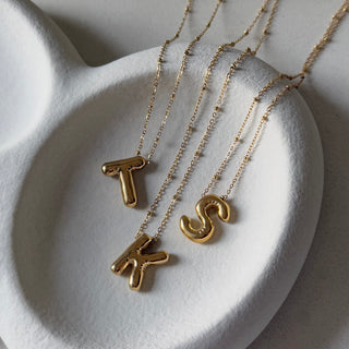 Bubble Initial Necklace