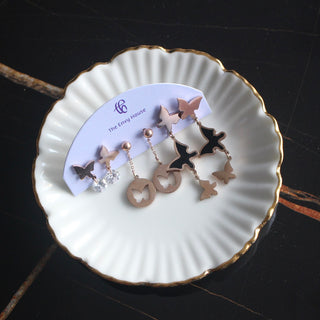 Butterfly Earrings Set