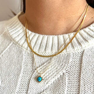 Aqua Layered Necklace